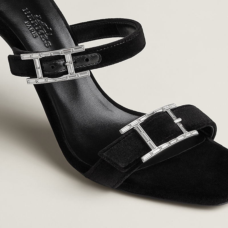 【HERMES】上品 ハピバックル ベルベット生地☆Liv 90 サンダル Liv 90 sandal | Hermès USA